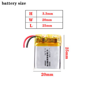 332025 3.7V 160mah小型锂聚合物耳机电池 - Product Image 2