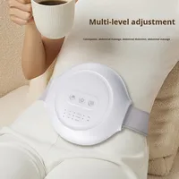 Ceinture de massage chauffante rechargeable pour la taille, 5 modes de vibration, massage brûle-graisse, contrôle de la durée, portable, soulagement des crampes menstruelles