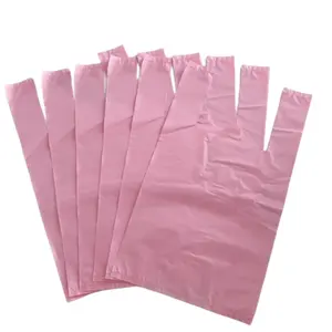 Custom LDPE/HDPE T-shirt Sacos De Plástico T Shirt Transportadora Sacos De Compras De Plástico com Alças de Colete com Logotipo para Mercearia