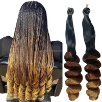 Nouvelle Conception Style Coque Cheveux en Vrac 150g 20-28 Pouces 33 Couleurs Disponibles Perruques Synthétiques Extension Cheveux Crochet