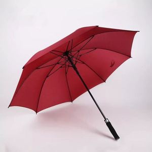 34Inch Men's Classic Straight Black <b>Windproof</b> Fiberglass Frame Business Gift Golf <b>Umbrella</b> With Oem Logo Printing - Product Image 4