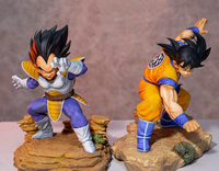 Figura Coleccionable de Anime Pintada a Mano de Vegeta y Goku de Dragon Ball Z, Escultura Artística de Resina y PVC de Alta Definición para Exhibición de Fans