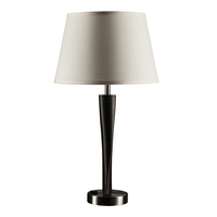 Lampe de lecture moderne à tête LED pour hôtels Lampe de bureau pour chambre d'amis Lampe de table en nickel brossé avec deux prises et ports USB
