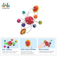 Balle sensorielle Konig pour enfants, jouets de dentition pour bébés, planète texturée, balle d'attrapage à la main, jouets d'apprentissage Multi sensoriel pour bébés