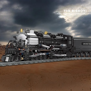 BigBoy 1608 pezzi di mattoni per treno modello di locomotiva 78CM Set di giocattoli in plastica ABS 3D City truck per il XIX secolo - Product Image 2