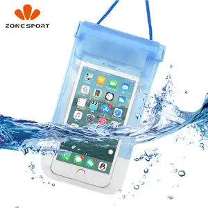 Fábrica Diretamente Venda Dustproof Mobile Phone Pouch Case Barato Touch-screen Telefone impermeável Bag com alça de pescoço