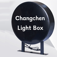 Boîte lumineuse publicitaire personnalisée pour café, panneaux lumineux LED extérieurs, boîte lumineuse en acrylique double face
