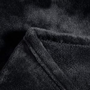 Trang Trí Nội Thất Trọng Lượng Nhẹ Lông Cừu Giường Chăn Sang Trọng Mờ Ấm Cúng <span class=keywords><strong>Flannel</strong></span> Lông Cừu Ném Sợi Nhỏ Chăn Màu Đen - Product Image 5