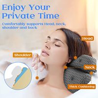 Coussin de bain spa CF 4D Air Mesh, épais et rembourré, antidérapant, avec 7 ventouses, lavable en machine, pour le soutien du cou, des épaules et du dos