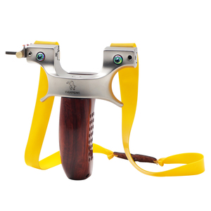 Resortera 9025 <span class=keywords><strong>de</strong></span> Acero Inoxidable con Mango <span class=keywords><strong>de</strong></span> Madera, 11*9*3.7cm, 311g, para <span class=keywords><strong>Caza</strong></span> y Actividades al Aire Libre, en Venta - Product Image 2