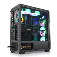 Computer Cases & Towers ATX Case Tempered Glass Side Plate Computer Gaming Micro Case With RGB Fans