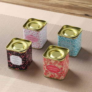 Recipiente para té Mystic Arts, caja de almacenamiento cuadrada de hojalata a prueba de humedad para el hogar, oficina, embalaje decorativo - Product Image 2