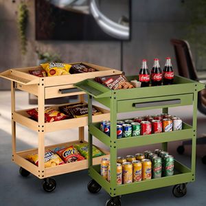 Carro de Herramientas de Acero de 3 Niveles, Silencioso, Resistente, de Bajo Costo, OEM, Capacidad de 200 kg, Personalizable, para Uso Industrial en Almacenes y Talleres - Product Image 5