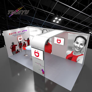 3x6 3D Design Aluminium Fair Modular Trade Show Booth Stands d'exposition Stand d'exposition d'art personnalisé avec Tv - Product Image 2