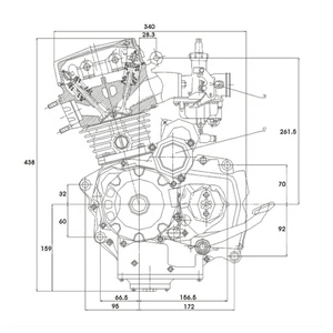 CQJB High Quality Motorcycle Engine TD260CC Motorcycle Engine Assembly - Product Image 2