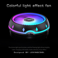 Lovingcool muet coloré UFO en forme de CPU refroidisseur ventilateur RGB couleur LED changeant ventilateur d'ordinateur pour processeur PC