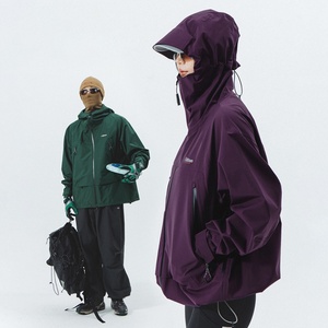 <b>Men</b> Spring Autumn <b>Lightweight</b> Waterproof Anorak Windbreaker Outdoor Hiking <b>Jackets</b> Coats UK for Cycling Outdoor Activities - Product Image 4