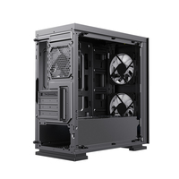 GAMEMAX M65 Mid Tower MicroATX Computer Case with Double Tempered Glass Fan-Cooled Audio Front Ports-Stock
