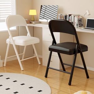 Sillas plegables acolchadas de <span class=keywords><strong>metal</strong></span> negro al por mayor para uso en conferencias, muebles para el hogar - Product Image 2