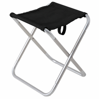 Tabouret pliant d'extérieur en alliage d'aluminium et mini chaise de camping - Siège portable pour la plage et la pêche - Mobilier d'extérieur