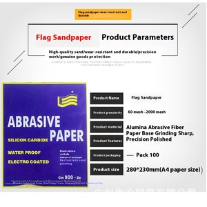 Cờ thương hiệu tự động đánh bóng giấy nhám 60 #-2000 # hình vuông chống nước chà nhám khô với bộ phim ủng hộ OEM tùy biến - Product Image 1