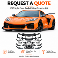 Pare-chocs avant style Z06 pour Chevrolet Corvette C8 2020-2024, kit de carrosserie de mise à niveau, conversion de lifting de véhicule