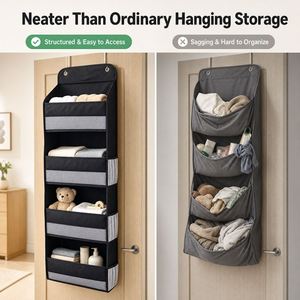 Custom Multi-Functional <b>Wardrobe</b> Hanging Organizer Storage Basket Children's Room Door Back Wall Hanging Storage - Product Image 4