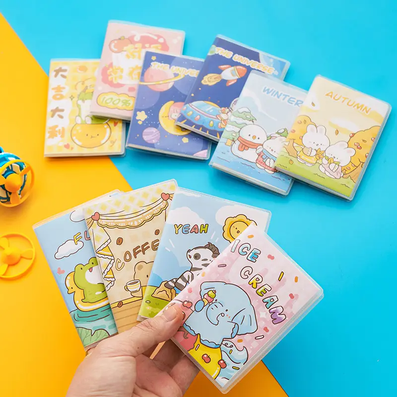 Kuwait comprar en línea lindo niños papelería diario planificador libro tamaño mini cubierta de PVC estudiantes papel portátil cuadernos kawaii