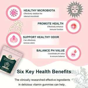 Gommose per l'Equilibrio Femminile, Supporto del pH Vaginale, Probiotico al Gusto Ananas, Integratore per il Benessere Intimo - Product Image 2