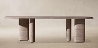 Ensemble de table à manger d'extérieur en teck contemporain, meubles de patio durables