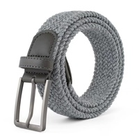 Cinturón Elástico Tejido de Lona Trenzada con Logotipo Personalizado, Tejido Elástico de Golf, para Hombres y Mujeres, para Pantalones de Golf y Jeans