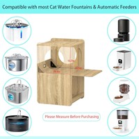 Venta al por mayor de fábrica: Casa de madera para gatos con ventana, comedero y compartimento de almacenamiento, doble orificio, mueble tipo condominio para gatos de interior, OEM