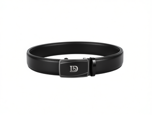 Cintura da uomo 4 cm 125 cm Nera con fibbia automatica in acrilico Stile casual Durevole Modellata in un unico pezzo - Product Image 1