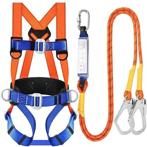 Adjustable High Altitude Work Fire Rescuing Caving Rock Rappelling Full Body Tree Protect Waist Safety Belts Climbing Harness