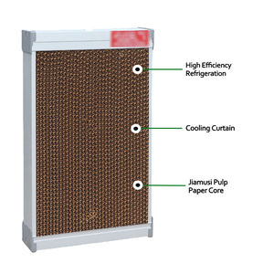 Panel de Enfriamiento Evaporativo Marrón 6090, Sistema de Celulosa Estilo Panal para Invernaderos y Granjas Avícolas - Product Image 3
