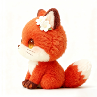 Peluche personnalisée sur mesure en forme de renard, super douce, à partir de photo, pour réconfort