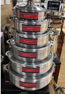 Chất Lượng Cao 12Pcs Cổ Điển Nhôm Nhà Bếp Nồi Bộ Chết Đúc Soong Giả Mạo Lớn Nhôm Súp Cổ Nồi Giá Thấp Chảo - Product Image 2