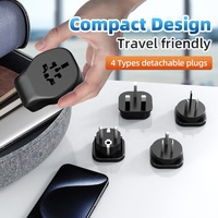 Worldplug Universal AC Enchufe mundial Enchufe de alimentación eléctrica Todo en uno Adaptador universal intercambiable Enchufe de pared de viaje