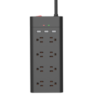 Multiprise intelligente de table Vastfafa avec protection contre les surtensions, 8 prises CA, 3 ports USB, matériau ABS+PC, prise américaine, NFC, 125V 15A SDK