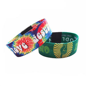Ucuz profesyonel fabrika doğrudan satış özel festivali elastik kumaş bilekliği - Product Image 6