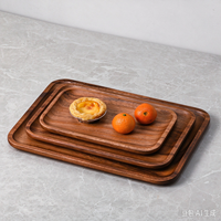 Plateau de service rectangulaire en bois rétro, plusieurs tailles, pour thé, café, en-cas, fruits secs, plateau plat en bois pour la maison et les restaurants