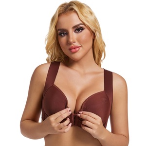 <span class=keywords><strong>Soutien</strong></span>-<span class=keywords><strong>gorge</strong></span> de <span class=keywords><strong>sport</strong></span> sexy en dentelle unie, sans armatures, à fermeture avant, push-up, coupe 3/4, sans couture, fin, pour femmes grandes tailles - Product Image 3