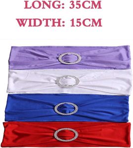 Bandas Elásticas de Spandex para Sillas al por Mayor con Hebilla para Decoración de Eventos y Banquetes de Boda - Product Image 1