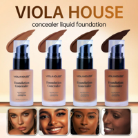 Fond de Teint Correcteur Peau Brune Foncée Couvrance Totale Léger Longue Tenue Visage Mat Liquide
