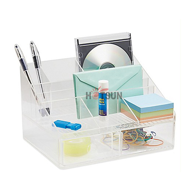 Fun Office Accessories clear Acrylic Desk Set Desk Organizers