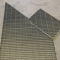 Plateau d'escalier antidérapant en acier pressé à barres rondes, panneau de grille décoratif pour plateforme