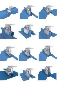 Support de fixation <span class=keywords><strong>solaire</strong></span> réglable à grand angle en aluminium anodisé 6005 T5 <span class=keywords><strong>pour</strong></span> panneaux photovoltaïques sur toits en tôle - Product Image 3