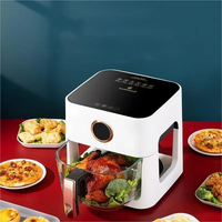 Friteuse à air intelligente multifonctionnelle avec fonction vocale et affichage visible, four à air automatique sans huile pour la maison, pour frites