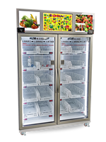 Réfrigérateur intelligent avec détection de poids pour distributeur automatique de repas préparés et de hot-dogs avec micro-ondes