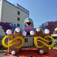 Tunnel gonflable en forme d'aigle personnalisé, entrée d'événement en plein air, tunnel gonflable géant en forme d'oiseau, tunnel gonflable portable pour mascotte